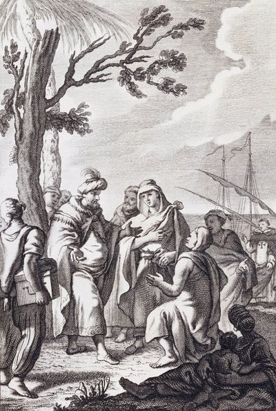 Illustration till "Algiersfördraget" av Miguel de Cervantes av Manuel de la Cruz y Cano