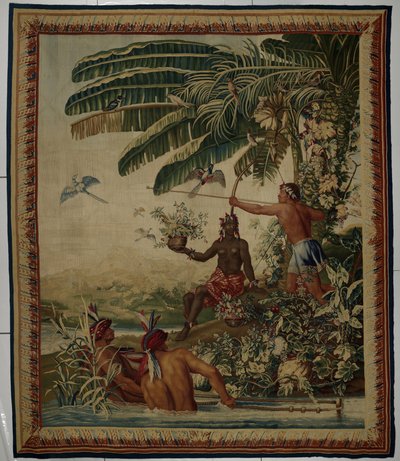 Fiskarna, gobeläng från Les Anciennes Indes-serien (Gamla Indien). fiskare av Manufacture Royale des Gobelins