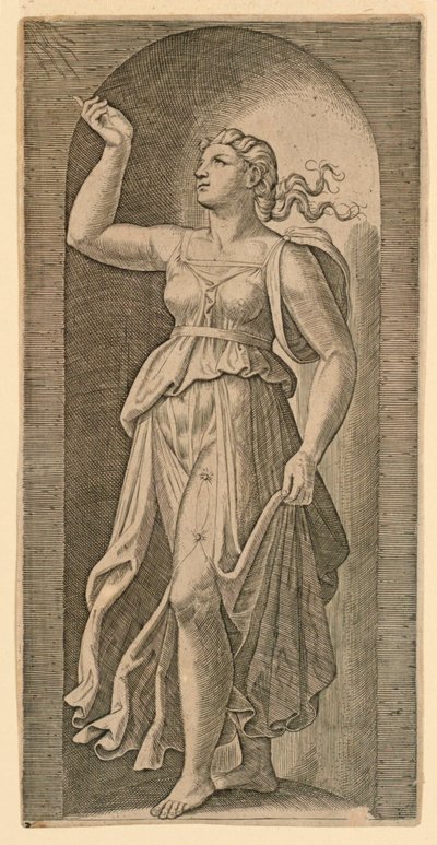 Allegorisk figur av tro av Marc Antonio Raimondi