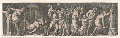 Bacchanalia, ca 1510-1511. av Marcantonio Raimondi