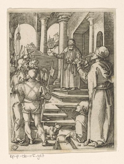 Kristus inför Pilatus Passion of Christ (serietitel) av Marcantonio Raimondi