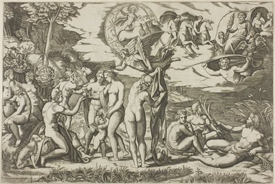 Parisdomen av Marcantonio Raimondi
