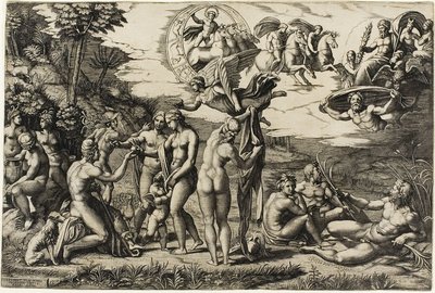 Parisdomen av Marcantonio Raimondi