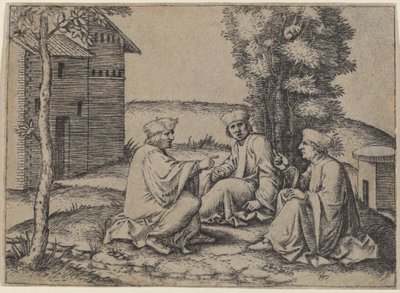 De tre läkarna av Marcantonio Raimondi