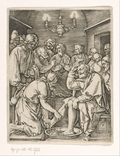 Fottvätt av Peter Passion of Christ (serietitel) av Marcantonio Raimondi