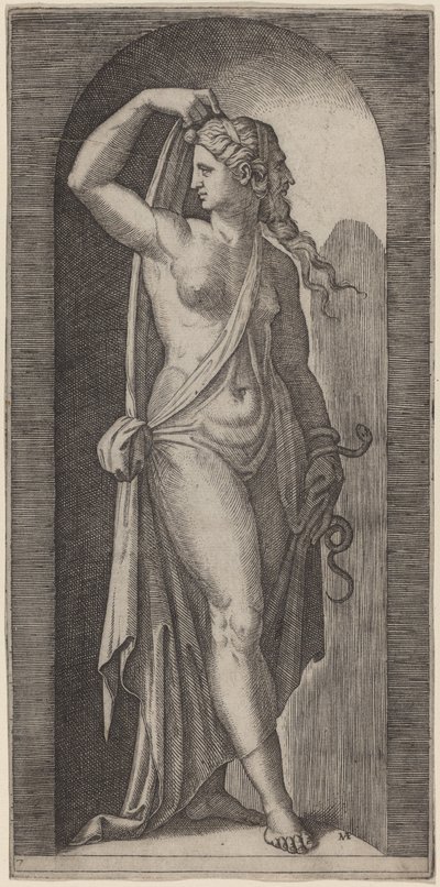 Försiktighet av Marcantonio Raimondi after Raphael