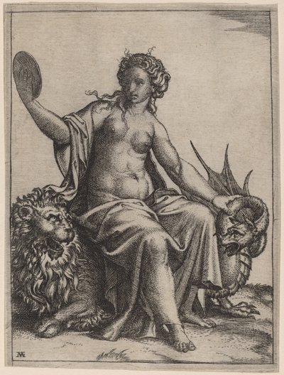 Försiktighet av Marcantonio Raimondi possibly after Raphael