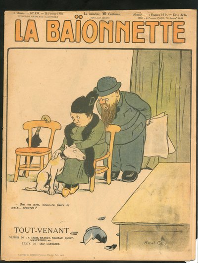 Omslag till "" La Baionnette"", Satirical en Colors av Marcel Amable O.L. Capy