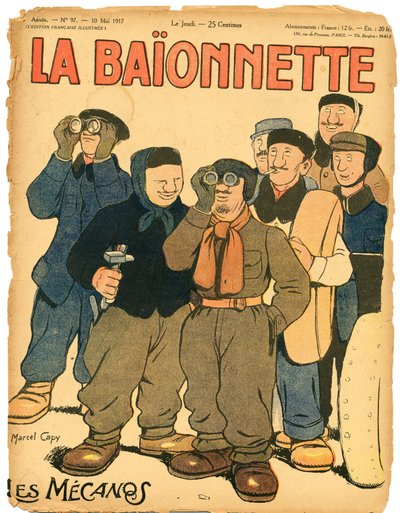 Omslag till "" La Baionnette "", Satirical in Colors av Marcel Amable O.L. Capy