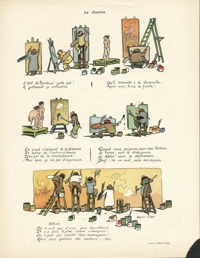 Illustration av Marcel Capy (1865-1941) i Le Smile, nr 12, 20/03/13 - The Art of Rondism 