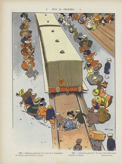 Ju fler saker förändras? . Illustration för Le Rire av Marcel Amable O.L. Capy