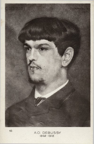 Claude Debussy, fransk kompositör (1862-1918) av Marcel Andre Baschet