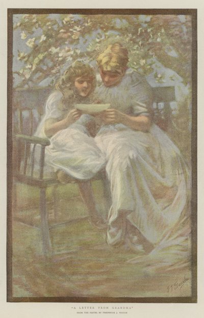 Ett brev från mormor (chromolitho) av Marcella M. Walker