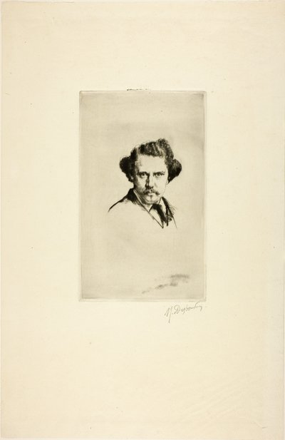 Porträtt av Alfred Cadart, 1875 av Marcellin Gilbert Desboutin