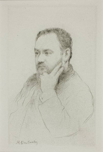 Porträtt av Emile Zola av Marcellin Gilbert Desboutin