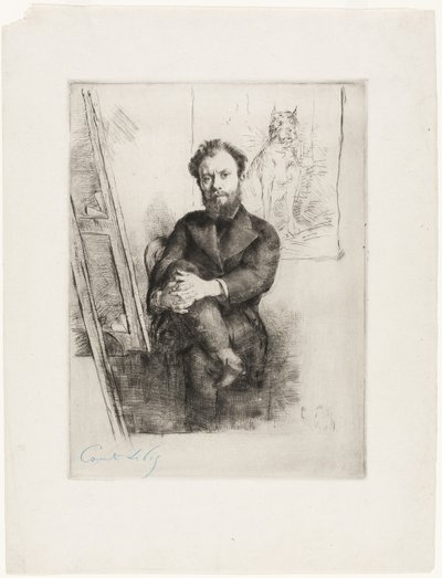 Porträtt av Viscount Ludovic Napoleon Lepic av Marcellin Gilbert Desboutin