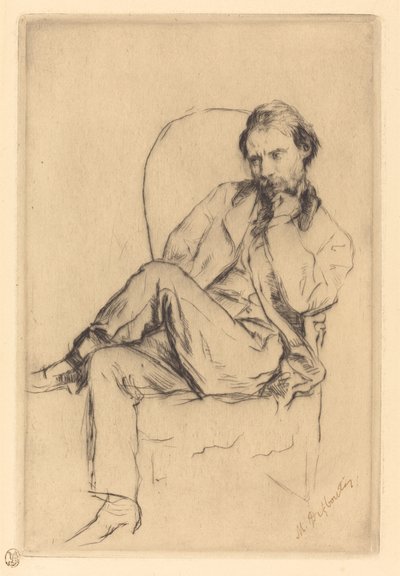 Renoir sittande av Marcellin Gilbert Desboutin