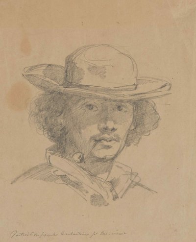 Självporträtt. av Marcellin Gilbert Desboutin