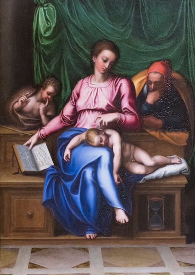 Heliga familjen och den helige Johannes döparen av Marcello Venusti