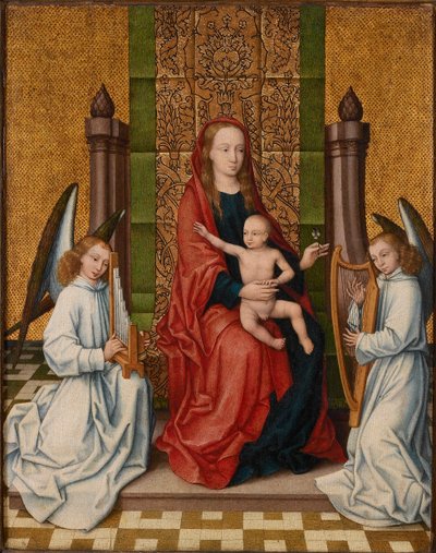 Jungfrun och barnet tronade, mellan 1550 och 1560. av Marcellus Coffermans