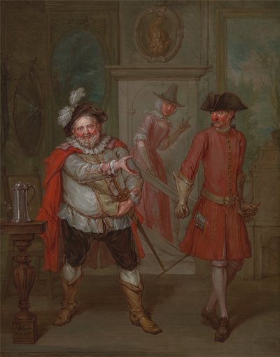 Scen ur Shakespeares "Henrik IV, del I" av Marcellus Laroon the Younger