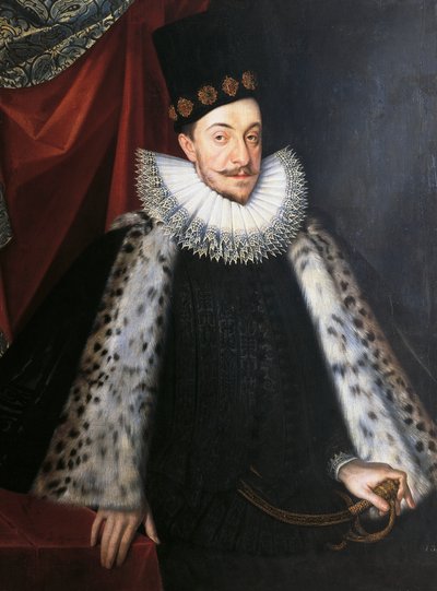 Porträtt av Sigismund III Vasa, kung av Sverige och Polen, av Martin Kober, målning av Marcin Kober