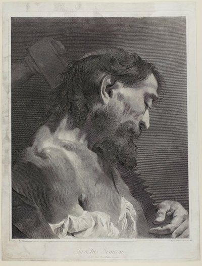 Saint Simon, från Den heliga familjen och de tolv apostlarna av Marco Alvise Pitteri