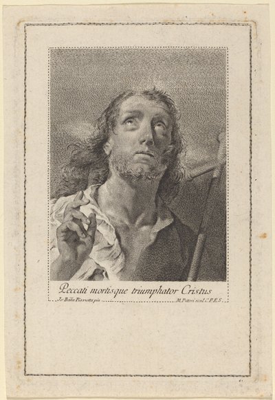 Kristus segrar över synd och död av Marco Alvise Pitteri after Giovanni Battista Piazzetta