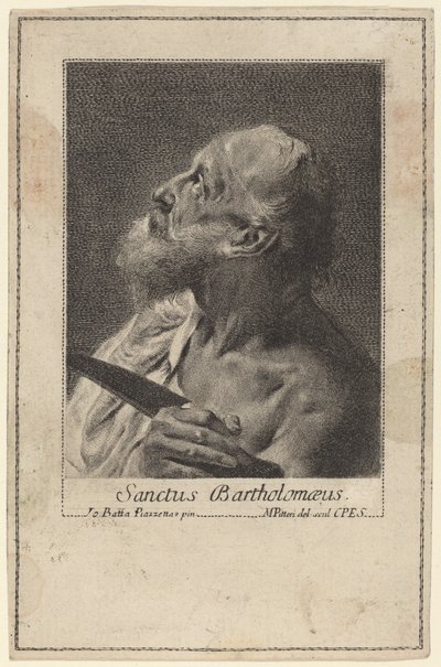 Sankt Bartolomeus av Marco Alvise Pitteri after Giovanni Battista Piazzetta
