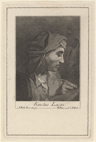 Sankt Lukas av Marco Alvise Pitteri after Giovanni Battista Piazzetta
