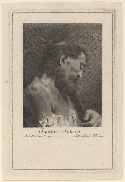 Sankt Simeon av Marco Alvise Pitteri after Giovanni Battista Piazzetta