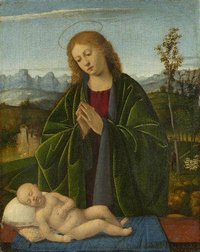 Madonna som älskar barnet av Marco Basaiti