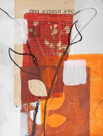 Collage med Calla, 2024 (blandteknik) av Marco Campedelli
