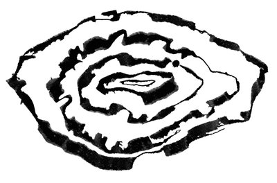 Isoipse, 2023 (bläck på papper) av Marco Campedelli