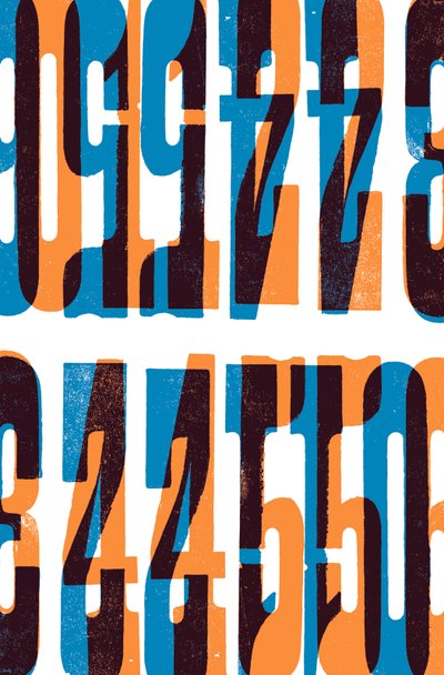 Numbers, 2014 (träsnittstryck) av Marco Campedelli