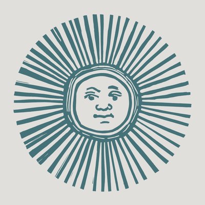 Sol Invictus, 2023 (linoleum på papper) av Marco Campedelli