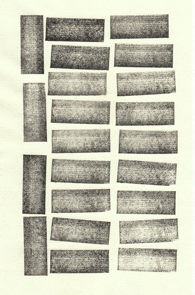 Stones_22, 2017 (gummistämplar) av Marco Campedelli