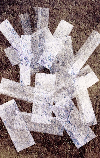 Utan titel, 2014 (tuschrullningar på papper) av Marco Campedelli