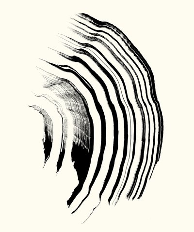 Vibration_01, 2023 (tusch på papper) av Marco Campedelli