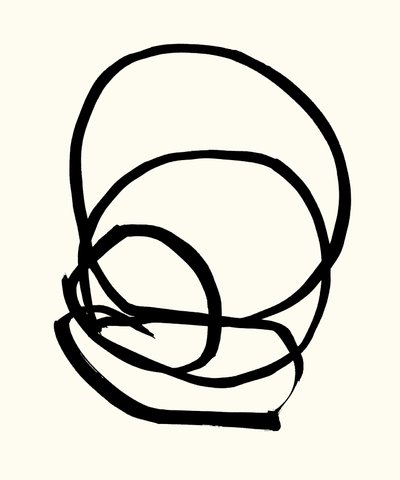 Vibration_02, 2023 (tusch på papper) av Marco Campedelli