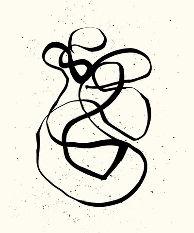 Vibration_03, 2023 (tusch på papper) av Marco Campedelli