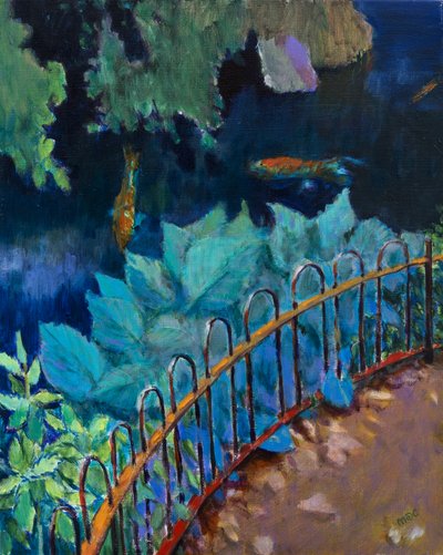 Koi och Hostas av Marco Cazzulini