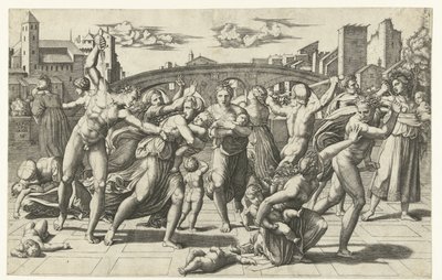 Barnmord i Betlehem av Marco Dente (possibly)
