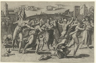 Barnmord i Betlehem av Marco Dente (possibly)