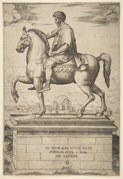 Ryttarstaty av Marcus Aurelius, 1515-27. av Marco Dente