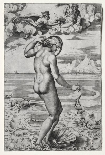 Venus födelse, ca. 1516. av Marco Dente