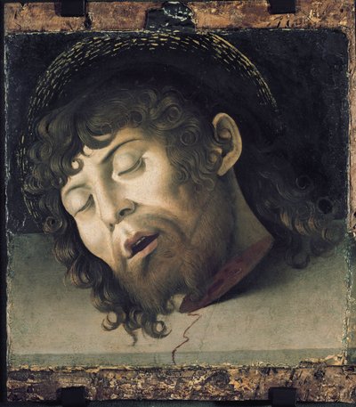 Halshuggen Johannes Döparen (olja på trä av Marco Palmezzano