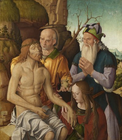 Lamentation over the Dead Christ, c.1500 (tempera på panel) av Marco Palmezzano