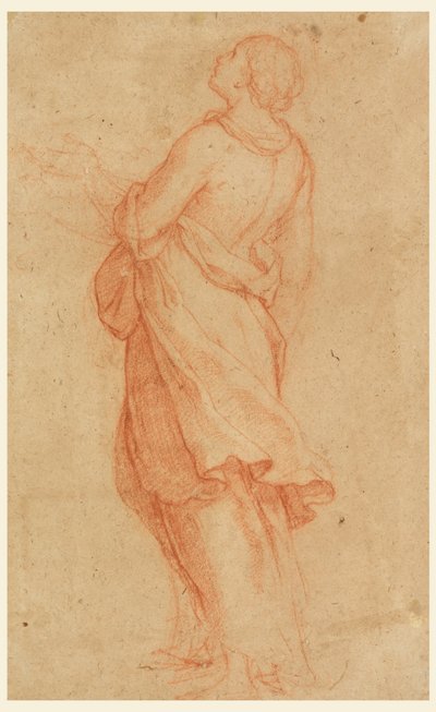 Teckning, En ung kvinna (Maria Magdalena under korset), 1550-75 av Marco Pino