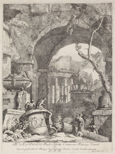 Capriccio: Ruiner av Marco Ricci